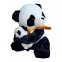Panda De Pelúcia Com Filhote E Laço Lindo