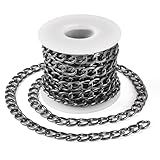 Pandahall Corrente De Elos Metálicos De Bronze 13 X 9 5 X 2 Mm Corrente Grossa De Alumínio Preto Não Soldado Grande Elo Decorativo Para Fazer Joias Colar Pulseira