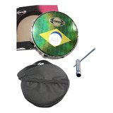 Pandeiro 11 Pele Holog Band Brasil Case Simples Contemp