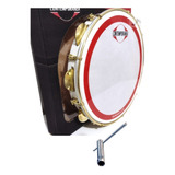 Pandeiro 12 Contemporânea Pele Super Nylon Ferr Dourada