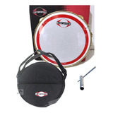 Pandeiro 12 Pele Sup Nylon Ferr Dourada Case Contemporânea