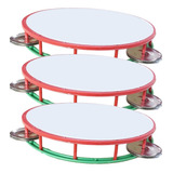 Pandeiro De Brinquedo Para Festa Italiana Kit Com 3 Unidades