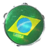Pandeiro Luen 10 Polegadas Abs Pele Bandeira Do Brasil capa