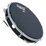 Pandeiro Profissional Abs Preto 10 Polegadas Pele Preta Marca Zaidan s Samba Pagode Percussão Instrumentos Musical
