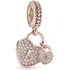  Pandora Love Locks Pingente Charm Bracelet Charm Moments Pu