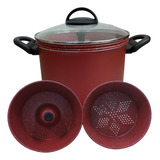 Panela A Vapor Multi uso 3x1 Pudim Bolo Legumes Alumínio Rl