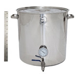 Panela Caldeirão Aço Inox 70 Litros Com Válvula Termômetro E Régua Para Cerveja Artesanal 20145vtr O Melhor Preço