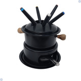 Panela Conjunto Para Fondue Kit Completo 11 Peças Esmaltado