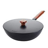 Panela De Ferro Antigo De 30cm Ferro Fundido Não Revestido Antiaderente Panela De Ferro Fogão De Indução Fogão A Gás Para Ferro Fundido Wok Casa Vision