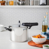 Panela De Pressão Durável Tramontina Aço Inox 4 5 L Brava Cor Prateado