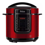 Panela De Pressão Elétrica Digital Philco 6l Inox Ppp01 220v Cor Vermelho inox