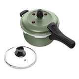 Panela De Pressão Fecho Ext 3 0l Verde Tampa De Vidro