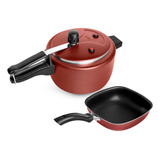 Panela De Pressão Patolux 2 5 Litros Antiaderente Vermelho