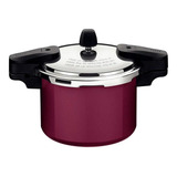 Panela De Pressão Tramontina Torino 4 5 L Em Alumínio Com Fundo De Indução E Revestimento Antiaderente Cerâmico 20 Cm   Vermelho Framboesa