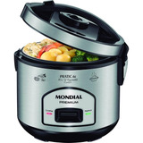 Panela Elétrica De Arroz Mondial 6 Xícaras Pe 43 Inox 127v