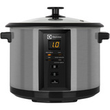 Panela Elétrica Electrolux Vapor Arroz 1 8l 10 Xícaras Capacidade 4 Funções Pré programadas Timer Panela Removível Antiaderente Tampa Vidro Ecc20 Inox 220v