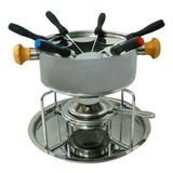 Panela Fondue Aço Inox Prata Queijos