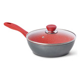 Panela Frigideira 24cm Premium Red Tampa Similar Polishop Cor Vermelho
