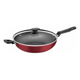 Panela Frigideira Antiaderente Tramontina Tampa De Vidro Wok