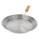 Panela Frigideira Inox Grelha 2 Em 1 Churrasqueira 30cm Mor