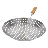Panela Frigideira Inox Grelhar Churrasqueira Cabo De Encaixe