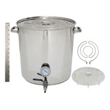 Panela Inox 70l Kit C Fundo Falso Régua Resistência