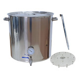 Panela Inox Cerveja 125 Litros C Fundo Falso E Chuveiro