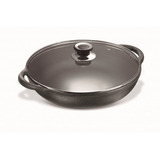 Panela Mineira Parmegiana 29cm Ferro 3 Litros tampa Vidro 