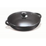 Panela Mineira Parmegiana Ferro 1 Litro Tampa Vidro 22cm