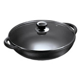 Panela Mineira Parmegiana Ferro 3 Litros Tampa Vidro 29 Cm