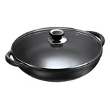 Panela Mineira Parmegiana Ferro 3 Litros Tampa Vidro 29 Cm