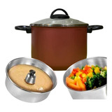 Panela Multi Uso 3em1 Forma De Pudim Vapor Legumes Cuscuz