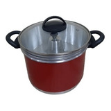 Panela Multiuso 3em1 Banho Maria Vermelho C Tampa Vidro
