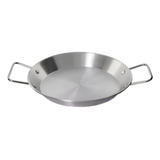 Panela Pergaminho Paella 26cm Paellera De Inox Frigopro Cor Prateado
