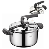 Panela Pressão Inox Barazzoni Italiana 5 Litros Cor Prateado