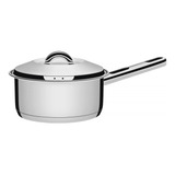 Panela Solar Em Aço Inox Fundo Triplo Com Tampa E Cabo 16 Cm 1 4 Litros Cor Prata Tramontina