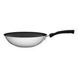 Panela Wok Antiaderente Tramontina Inox C Fundo Triplo 3 3l