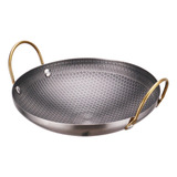 Panela Wok De Aço Inoxidável Durável Com Alça 9 Cinch
