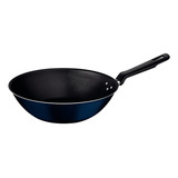 Panela Wok Ravena Em Alumínio Com Revestimento Em Antiaderente Starflon Max 28 Cm E 3 6 Litros Azul Tramontina