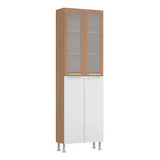 Paneleiro Ditália Aspen 4 Portas Carvalho branco Cd 335