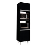 Paneleiro Torre Quente Para Cozinha D rossi 83264 02 Portas Ruth 56 Cm Cor Preto