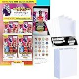 Panini Adrenalyn XL Premier League Soccer Trading Cards 2024 2025 Kick Off Multipack Plus 100 Card Protector Sleeves Includes Binder 4 Packs 1 Limited Edition 1 Golden Baller Card