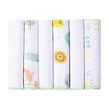Pano De Boca Kit 6 Unidades Babete Paninho Fralda De Bebe 100 Algodão 30cmx30cm Papi NEUTRO 