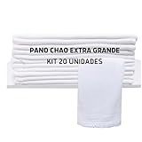 Pano De Chao Extra Grande Limpeza Saco Branco Alvejado Kit 20 Un