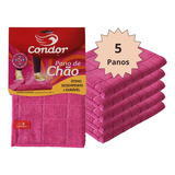Pano De Chão Microfibra Limpeza Condor Grande 70x50 C 5 Un