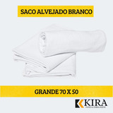 Pano De Chão Saco Alvejado Branco xadrez 5 Unidades