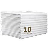 Pano De Prato Branco Liso 10 Unidades Pano De Copa Cozinha Guardanapo Louça Premium