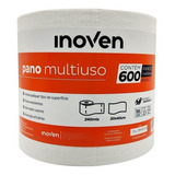 Pano Para Limpeza Inoven Rolo 20x40mts 600 Panos Perflex Picotados Pano Branco 600 U