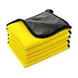 Pano Toalha Flanela Microfibra Polimento Limpar Carro 600gsm Cor Amarelo