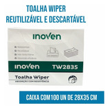 Pano Wiper Wipes Toalha Limpeza Inoven 28x35cm 200 Unidade Cor Branco